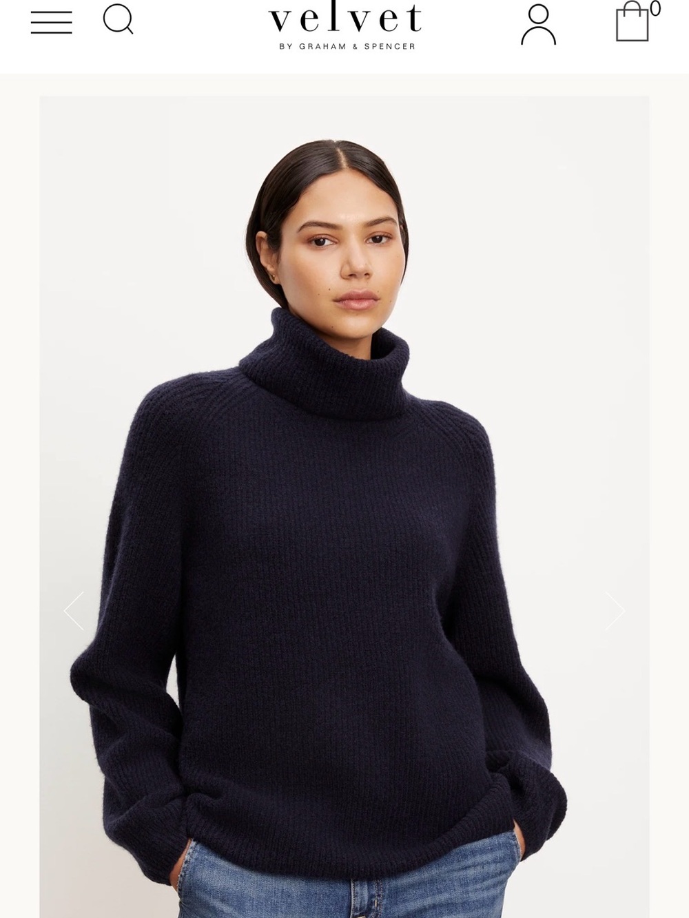 Judith Turtleneck Sweater Velvet by Graham & Spencer SOLD OUT! Last chance!